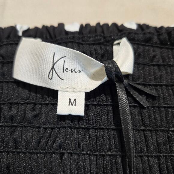 NWT Klesis Polka Dot Front Bow Detailed A-line Midi Dress Sundress Sz M - Picture 10 of 14